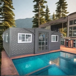 Casa Contenedor Prefabricada de Lujo, Expandible, de 20 pies/40 pies, Resistente a Terremotos, con Paneles Sándwich, Moderna, para Hotel o Villa - Product Image 1