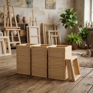 Moulures de cadre photo en bois massif de pin, moulures de cadre de toile, moulures de cadre intérieur pour la décoration murale de la maison - Product Image 1
