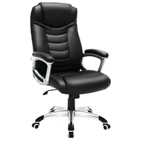 EW-Silla de oficina de cuero ejecutiva, sillón ergonómico de color negro, diseño moderno
