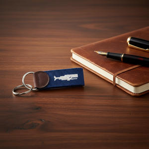 Porte-clés en cuir véritable, brodé personnalisé, pour bricolage, haute qualité, <span class=keywords><strong>prix</strong></span> en gros - Product Image 2