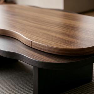 Designer Luxury Eco-Friendly Solid Walnut Wood Coffee <b>Table</b> <b>Storage</b> Easy Clean Durable High-<b>End</b> Modern Home Furniture - Product Image 3