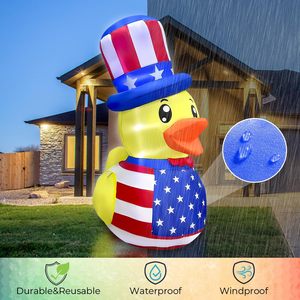 Décorations gonflables de canard de 1,5 m pour le 4 juillet, Jour de l'Indépendance, avec lumières LED intégrées pour fêtes patriotiques - Product Image 4