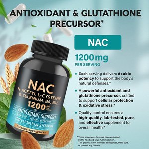 Fabricante de Suplementos NAC de Marca Privada, Apoya la Función Inmunológica, Protege las Células, Antioxidante para Hombres y Mujeres, 120 Cápsulas de NAC - Product Image 2