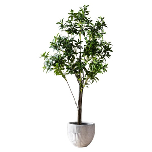 Plante artificielle Daphné L-199 en plastique grand format pour intérieur, aménagement paysager, verdure réaliste, <span class=keywords><strong>arbre</strong></span> à fleurs suspendu en forme de cloche, en pot - Product Image 4