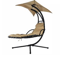 Chaise longue à balançoire flottante en acier au design moderne Hamac suspendu pour l'extérieur ou l'intérieur pour la chambre à coucher ou le salon