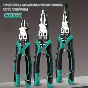 Alicates de Electricista SIKE de Acero con Punta Fina y Diagonal, Mango de PVC Suave, Verde y Negro, Herramienta de Grado DIY para Pelar Cables - Product Image 6