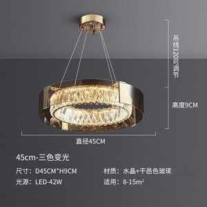 Lustre en cristal de luxe italien, design minimaliste postmoderne pour salon, salle à manger, chambre à coucher haut de gamme, lumière blanc chaud - Product Image 2