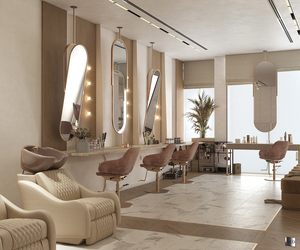 Design d'intérieur de salon moderne avec comptoirs d'exposition sur mesure et mobilier de salon de luxe, solution complète pour salon - Product Image 2