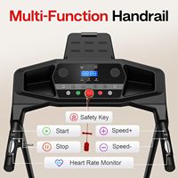 Caminadora Eléctrica Portátil Compacta para Uso Doméstico, Plegable, con Amplia Área de Corredor, Inclinación Manual y Pantalla LED