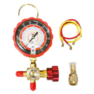 Manomètre de charge de réfrigérant pour climatiseur Hongsen R410 à valve unique avec jauge de niveau, manomètre métallique de précision - Product Image 1