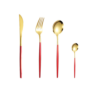 24-Piece Stainless Steel Portuguese Cutlery Set <b>Flatware</b> for Steak Dessert Coffee Parties-Includes Knives Forks Spoons - Product Image 3