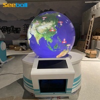 Seeball - Pantalla Esférica Interactiva de 80 cm para Piso, Sistema Educativo y de Exhibición, Proyector PET de 7000 Lúmenes, Vista de 360 Grados