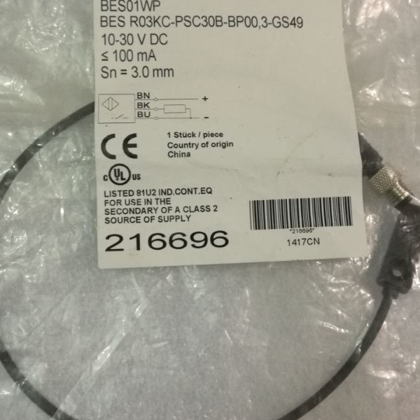 Plc Bes R03kc-psc30b-bp00,3-gs49 Proximity Sensor New Free Shipping for Warranty Product Discontinued