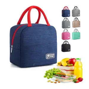 Logotipo personalizado impresso impermeável Eco-Friendly Blank Tote Shopping Lunch Cooler Bag Isolado Bag