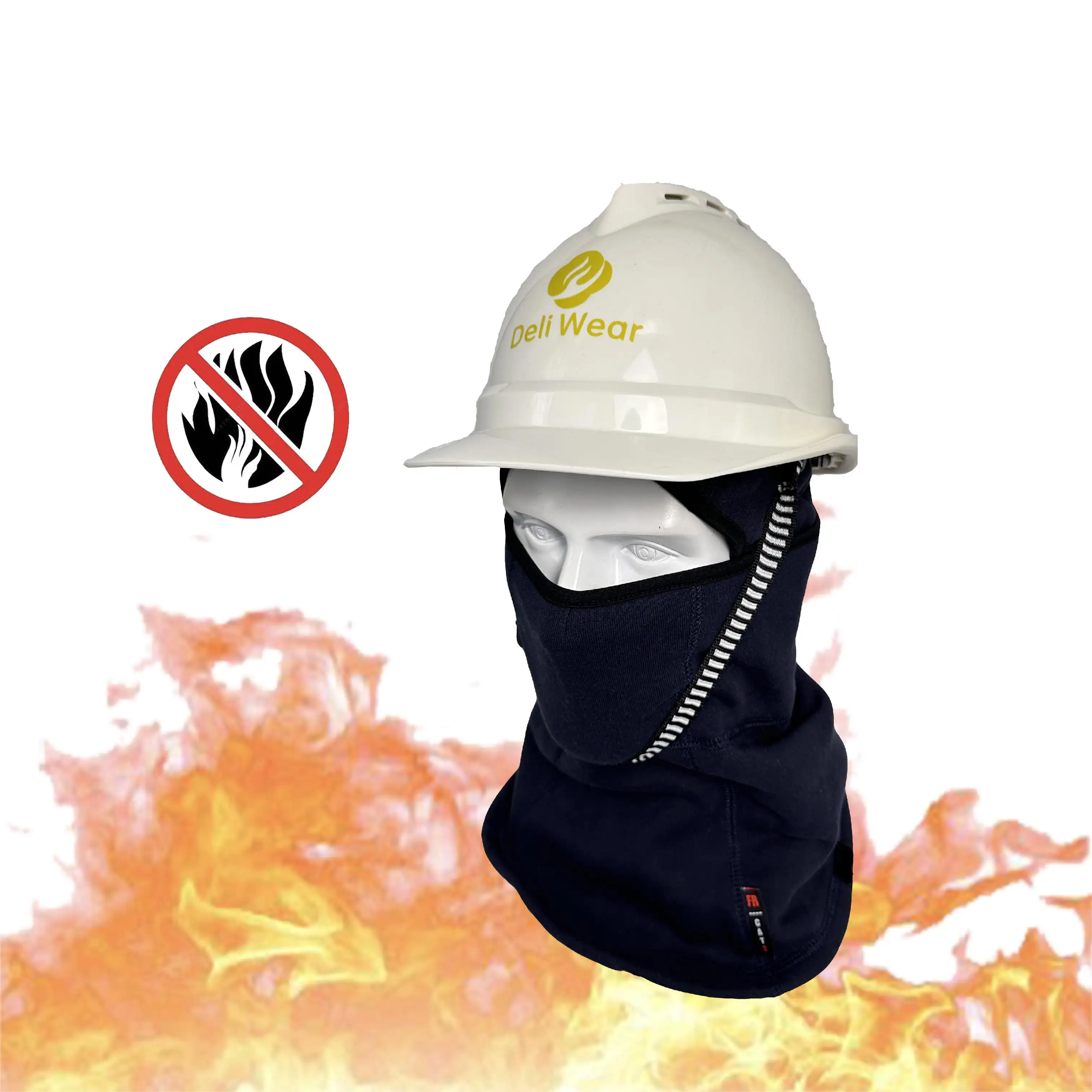 FR tissu arc flash cagoule masque de sports d'hiver un trou masque de soudage pour pompier station-service réparation de véhicules