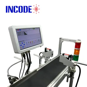 INCODE 2023 사용자 정의 OEM ODM 로고 만료 날짜 코더 로트 번호 인쇄 코딩 기계 유리 및 병 온라인 잉크젯 프린터