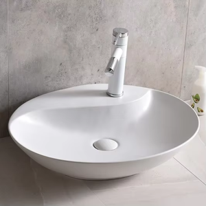 Tocador flotante forma Irregular alta calidad moderno Nuevo diseño Wc artículos sanitarios lavabo hecho a mano sobre encimera fregadero de cerámica - Product Image 2