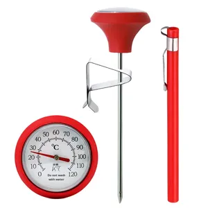 Handtropf-Kaffee-<span class=keywords><strong>Thermometer</strong></span> mit Clip-On Edelstahl-Sonde für Flüssigkeiten, Milch, Wasser, Küche, Backen, Analoges Temperaturmessgerät - Product Image 1