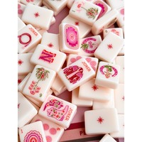 Luxuriöses Wild Mare Desert Rose Mahjong-Set mit 160 Steinen, handgefertigt aus Acryl, Designer-Kollektion für festliche Schachspiele