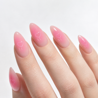 Faux ongles gothiques à presser, forme Stiletto, réutilisables, couvrance totale, finition brillante, dégradé rouge foncé, pour soirées festives
