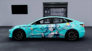 कारों के लिए कस्टम एनीमे विनाइल डिकल (glosy jdm pvc) बॉडी रैप फिल्म स्व-उपचार एंटी-खरोंच परावर्तक हटाने योग्य कार बॉडी फिल्म - Product Image 4