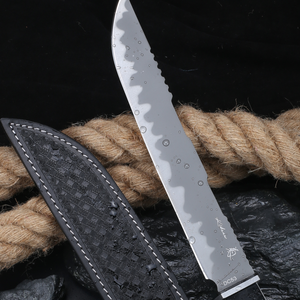 Cuchillo de Supervivencia Samurai Lord, Hoja de Acero Inoxidable Personalizable, Mango de Madera con Diseño de Dragón, para Caza, Uso Industrial, OEM Disponible - Product Image 1