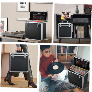 Estuche de Almacenamiento de Vinilos de Aluminio Premium con Capacidad para Más de 30 Álbumes LP, Caja Organizadora de Discos Resistente al Agua, Estuches de Exhibición - Product Image 5