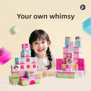 0,8 Zoll 106-teiliges DIY Kinderspielzeug Traumhaftes Prinzessinnenschloss Magnetische Bausteine 3D Mädchenschloss Thema Magnetwürfel Spielzeug für Kinder - Product Image 3