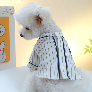 PETCIRCLE Pet Circle Dog and <b>Cat</b> <b>Clothes</b> Small and Medium Dog Striped Dog Baseball Shirt - Product Image 2