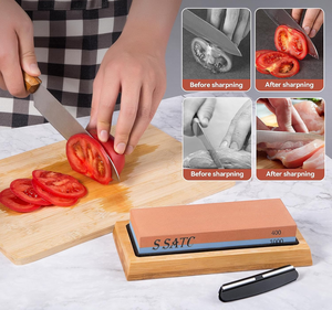 <span class=keywords><strong>Kit</strong></span> de 4 afiladores de cuchillos de cocina profesionales, piedra de afilar de doble grano 400/1000, soporte OEM personalizado - Product Image 6