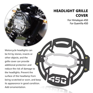 Pour Himalayan450 Guerrilla 450 : Nouvelle coque de protection de phare de <span class=keywords><strong>moto</strong></span>, écran de protection modifié, coque en filet, étanche - Product Image 4