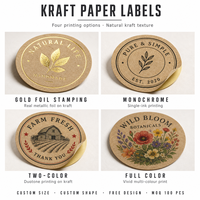Étiquettes adhésives en kraft durables et écologiques personnalisées en rouleau pour l'emballage de parfums et de cosmétiques, qualité supérieure, vente en gros