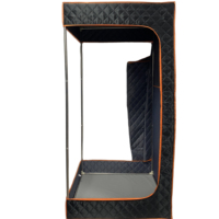 Tente de sauna infrarouge lointain en acrylique pour 1 personne, alimentation secteur, fenêtre transom, 110V 220V 380V, garantie 1 an