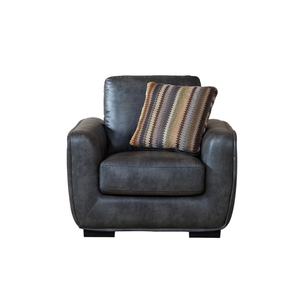 Fauteuil simple en similicuir rétro moderne, fauteuil d'appoint pour salon, chambre à coucher, appartement - Product Image 4