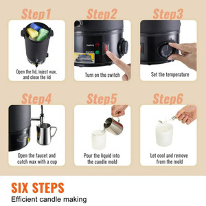 Wax Melter for <strong>Candle</strong> Making <strong>Large</strong> Wax Melting Furnace with 9-level Temperature Control 10 Liter Melted Wax Capacity - Product Image 6