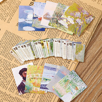 155 uds/Vintage A6 rejilla cuaderno Washi cintas adhesivas nota tarjeta papelería álbum de recortes conjunto caja de regalo Van Gogh pintura al óleo Bloc de notas