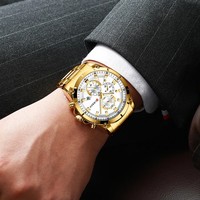 Montre à quartz pour homme 8360, chronographe en acier inoxydable, calendrier, date, luxe, affaires, sport, design de dessin animé, mode, design de pièce de monnaie, aiguille, 45 mm