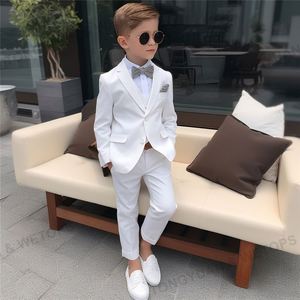 מותאם אישית בגדי חמוד רבותיי סטי מוצק צבע בני בוטיק בגדים אחת צד כפתור 3 חתיכות בני חליפה רשמי לחתונה - Product Image 5