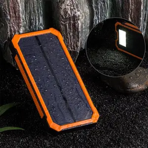 OEM Biểu Tượng Phổ Powerbanks 15000MAh Sạc Năng Lượng Mặt Trời Không Thấm Nước Xách Tay Năng Lượng Mặt Trời Ngân Hàng Điện Để Sạc Tất Cả Các Điện Thoại Di Động