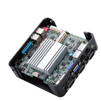 Mini-ordinateur Qotom Q190P avec processeur Quad Core J1900, 4 ports RS232, double LAN, mini-ordinateur de bureau sans ventilateur