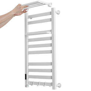 Porte-serviettes support <span class=keywords><strong>mural</strong></span> en aluminium sèche-linge chauffant étendoir salle de bain toilette rail chauffant sèche-serviettes électrique <span class=keywords><strong>radiateur</strong></span> - Product Image 6