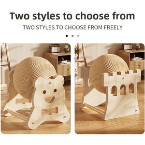 Griffoir rotatif pour chat en plastique, design <span class=keywords><strong>château</strong></span> d'ours, jouet durable pour chat, protection de meubles, vente en gros XLMTL01 - Product Image 5