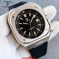 150m étanche luxe hommes NH35 montre mécanique saphir verre fond bleu Flash main GMT rotatif chapitre anneau lumineux