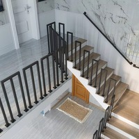 Design de balustrade intérieure en cristal pour escaliers et rampes