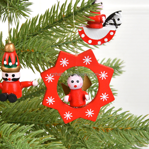 Handmade Small Wooden Pendant for <b>Christmas</b> Tree Decoration and Children's Birthday Gift <b>Box</b>-Factory Wholesale - Product Image 3
