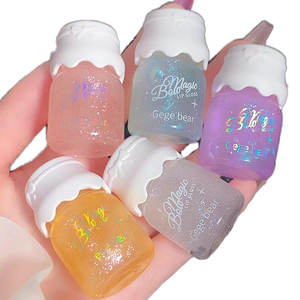 Gege Bear Lip Gloss Vegan Laris Manis, Tahan Lama, Transparan, Mengkilap, Efek Mengembangkan Bibir, Mineral, Label Kustom - Product Image 1