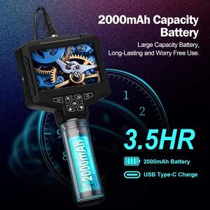 Nuovo arrivo <span class=keywords><strong>di</strong></span> alta qualità IP67 telecamera <span class=keywords><strong>di</strong></span> ispezione impermeabile 7 luci LED 5m cavo 32GB nero a doppia lente industriale endoscopio - Product Image 4