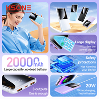 Batterie externe portable grande capacité 22,5 W 20000 mAh 10000 mAh à charge rapide avec support pour tous les téléphones mobiles, batterie Li-Polymère