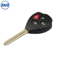 Coque de clé télécommande vierge Aftermarket Toy43 à 4 boutons avec boutons de panique pour HYQ12BBY/GQ4-29T Corolla Camry