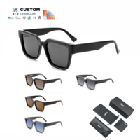 Nouvelles Lunettes de Soleil Tendance de Luxe pour Hommes, Monture Carrée en Acétate, Protection UV400, Collection 2026